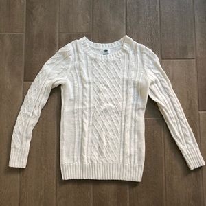 White Cable Sweater